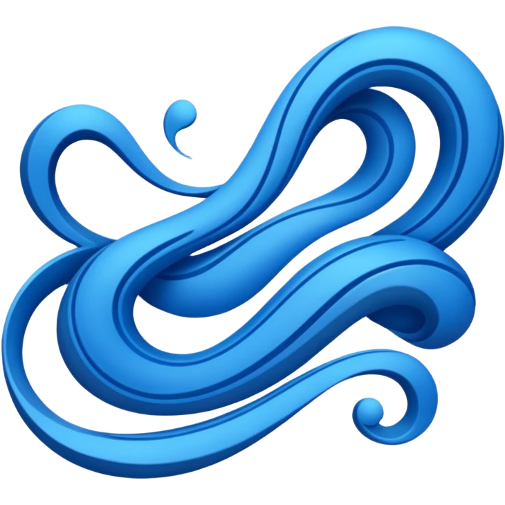 detailed blue drawing emoji