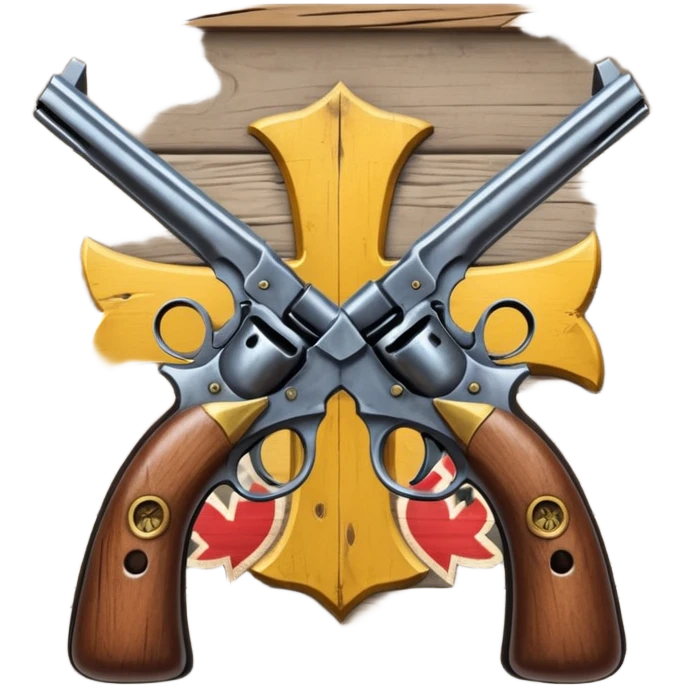 x marks the spot with flintlock pistols emoji