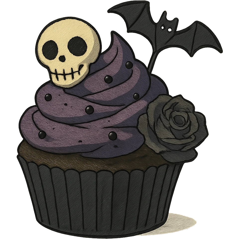 gothic cupcake emoji