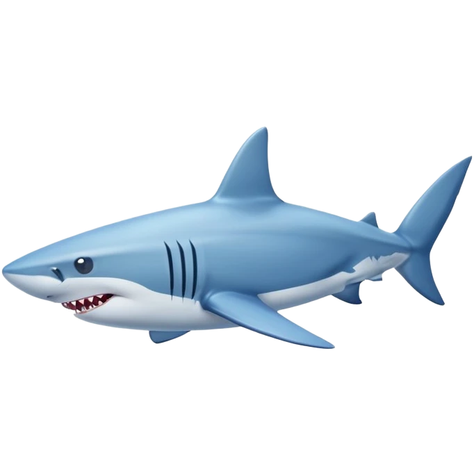 A shark with three fins. The fins are wearing blue Nike kicks. emoji