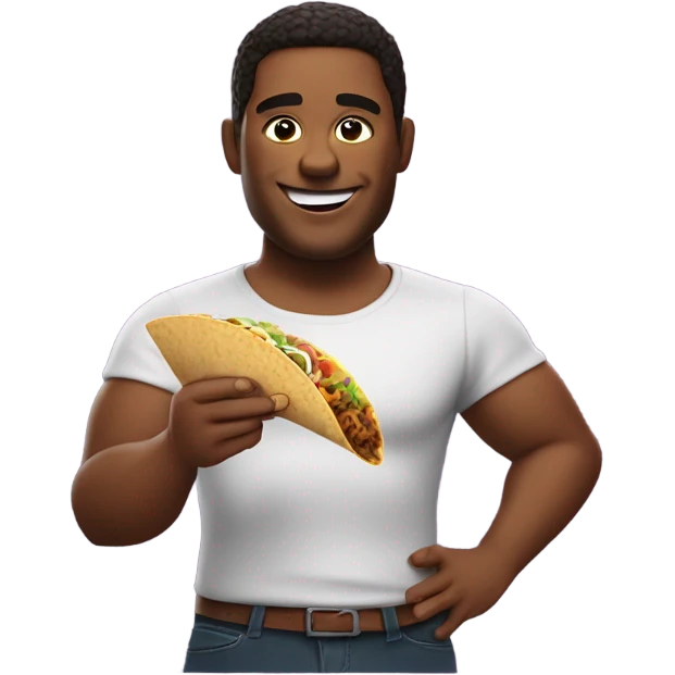 fat person eating taco bell emoji