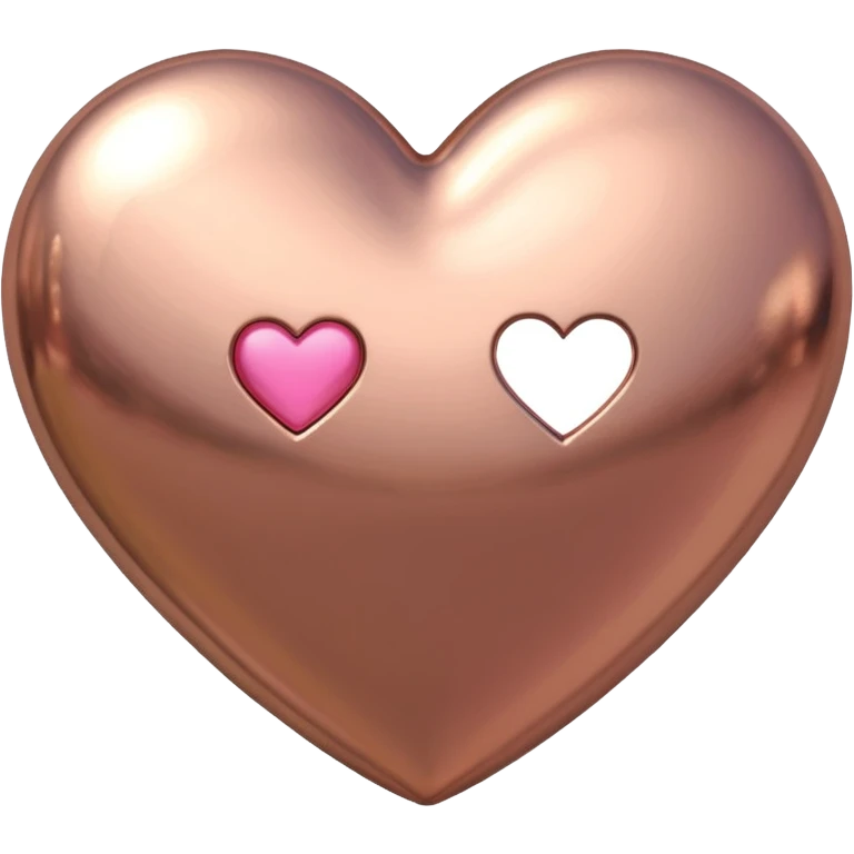 rose gold heart with metallic shine emoji