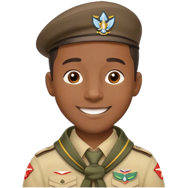 Black male uk scout leader emoji