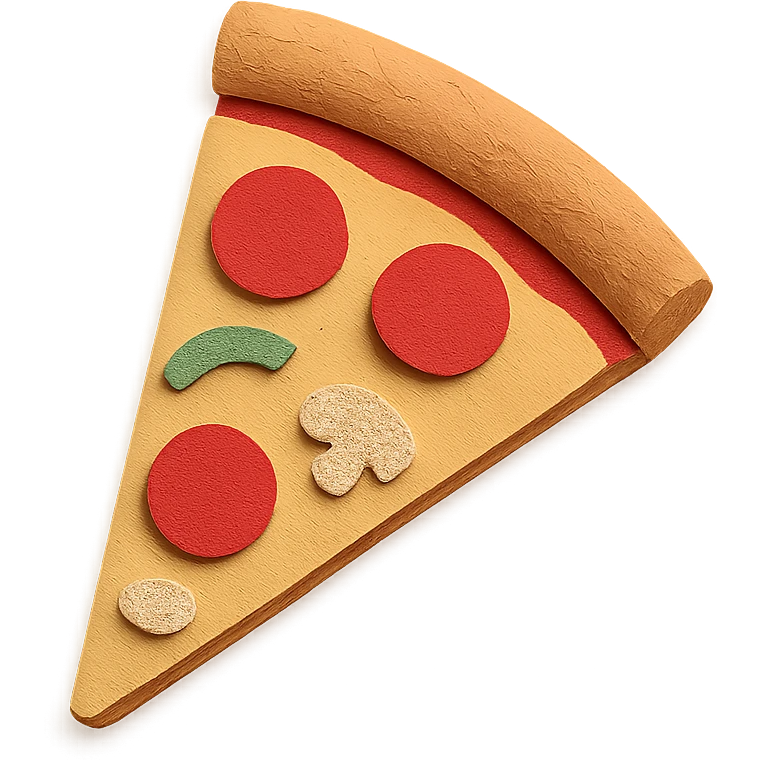 paper craft style pizza slice emoji