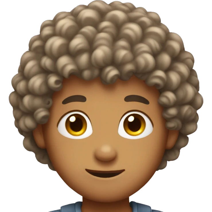 A curly hair boy  emoji