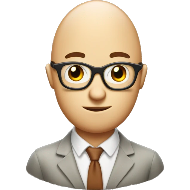 Nerd that looks like an egg with a big forehead emoji