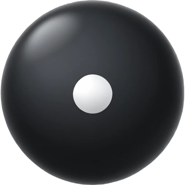 Black Ball with MB written on in the middle of it. Nothing else no holes or anything. emoji
