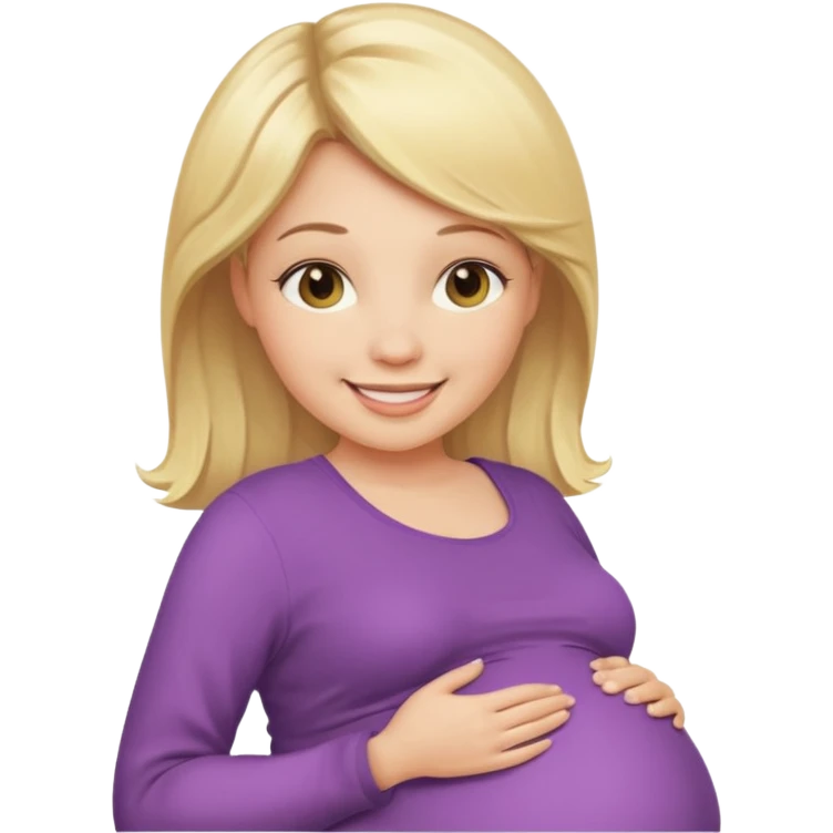 Pregnant woman blonde hair emoji