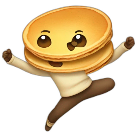 Dancing pancake emoji