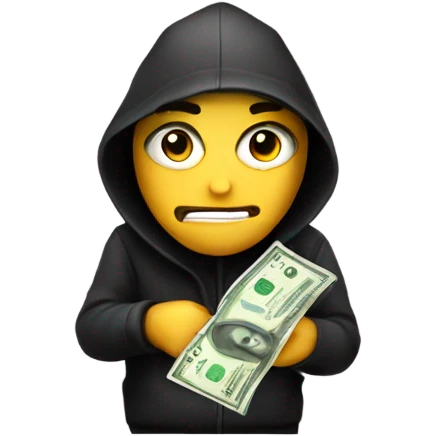Robber with a bag of money  emoji