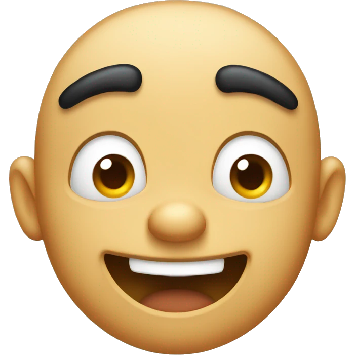 Goofy face emoji