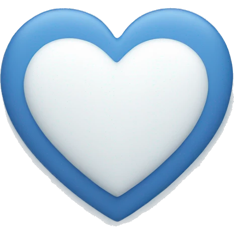 Blue and white heart emoji