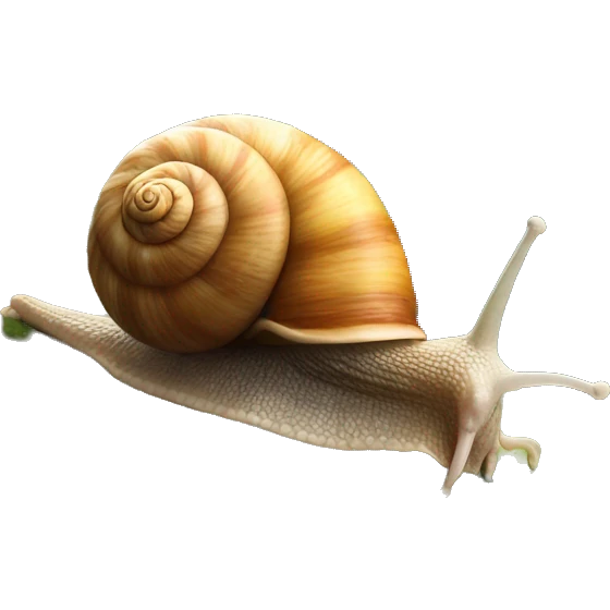 Snail on a slope emoji
