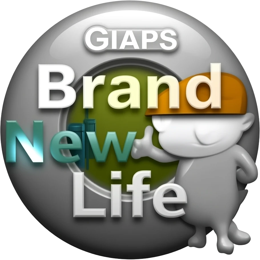 The GURPS Logo with text "Brand New Life" in a landscape size of 1600 x 800. emoji