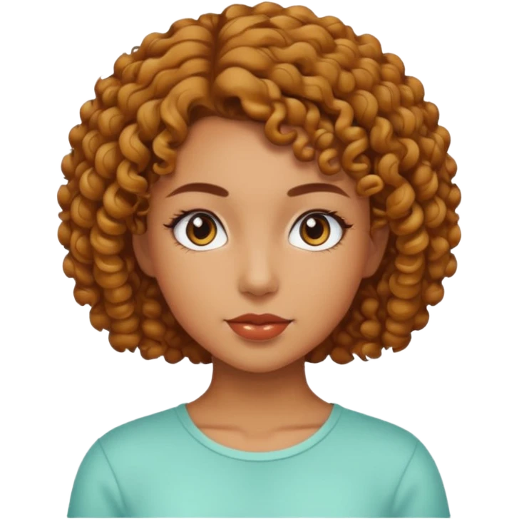 hot short curly hair girl emoji