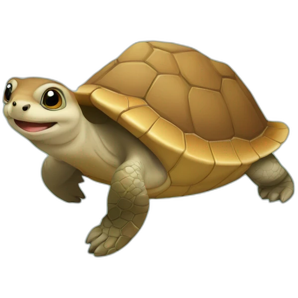 Tortue sur une loutre emoji
