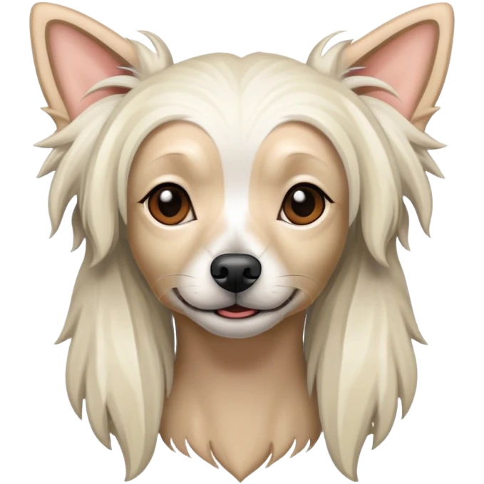 Chinese crested dog emoji
