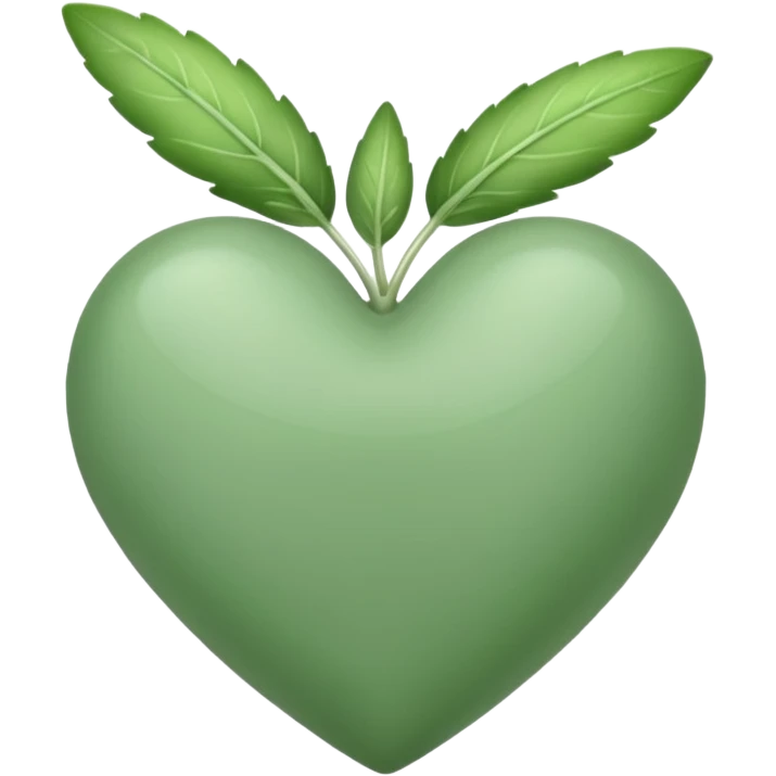green sage heart full emoji