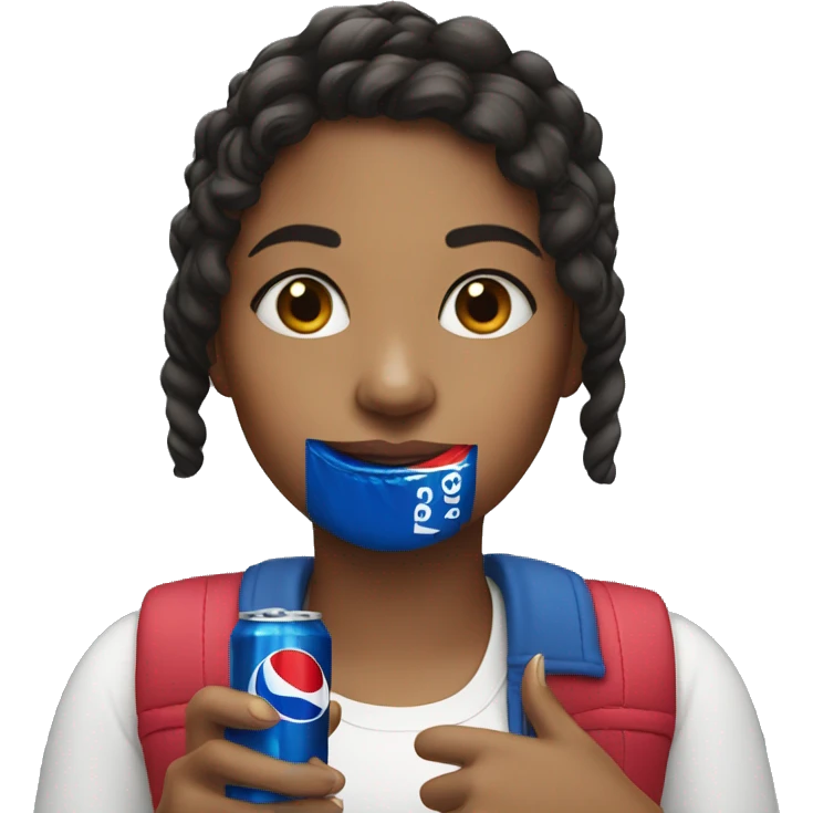 Girl with Pepsi  emoji