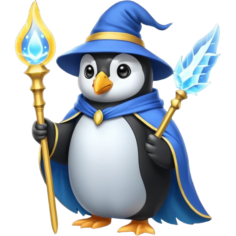 Penguin Wizard emoji