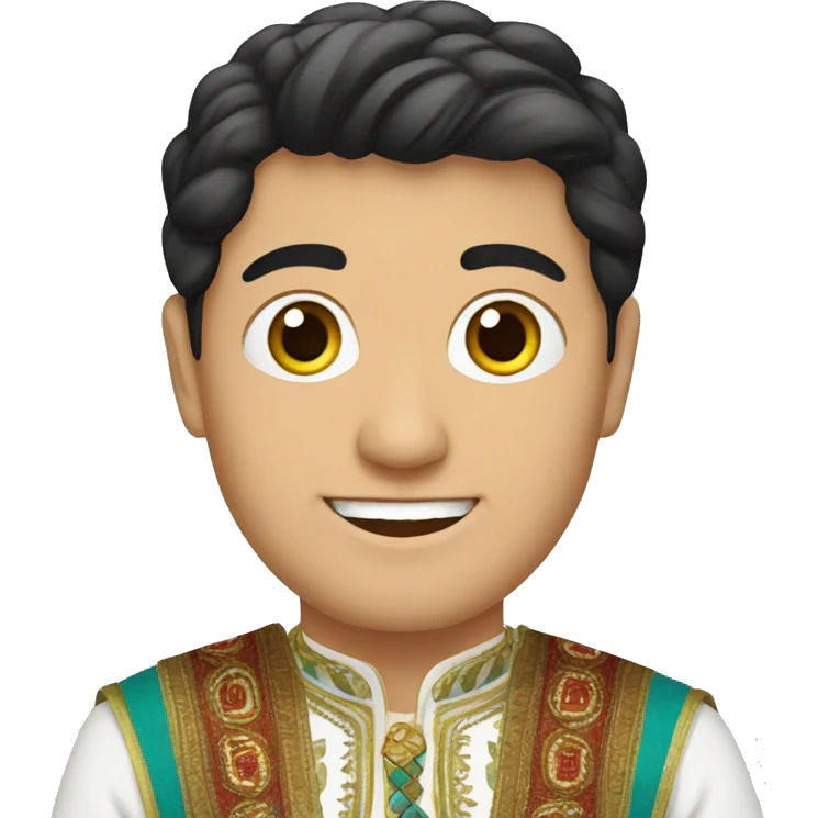 Turkmen man in national clothes  emoji