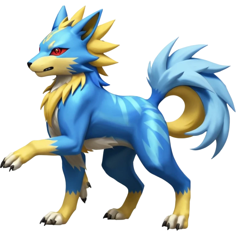 Zeraora-Manectric-Renamon-Lombax-Weregarurumon-fusion-creature (full body emoji