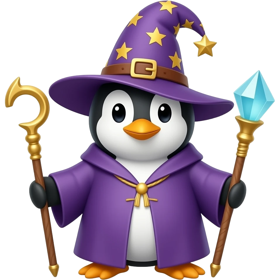 Penguin Wizard emoji