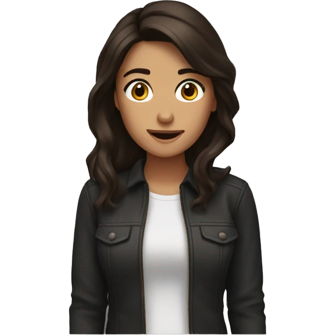 Brunette emotional over photos emoji