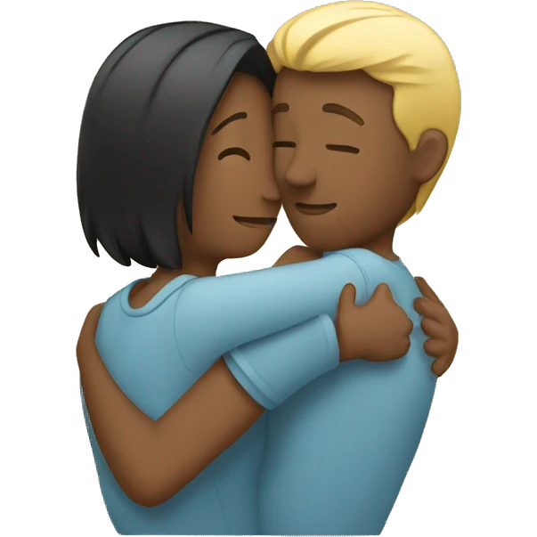 a couple hugging emoji