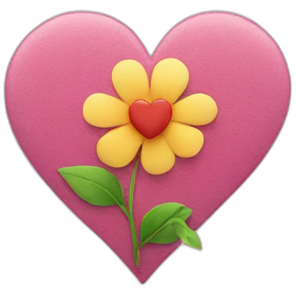 heart and flower emoji