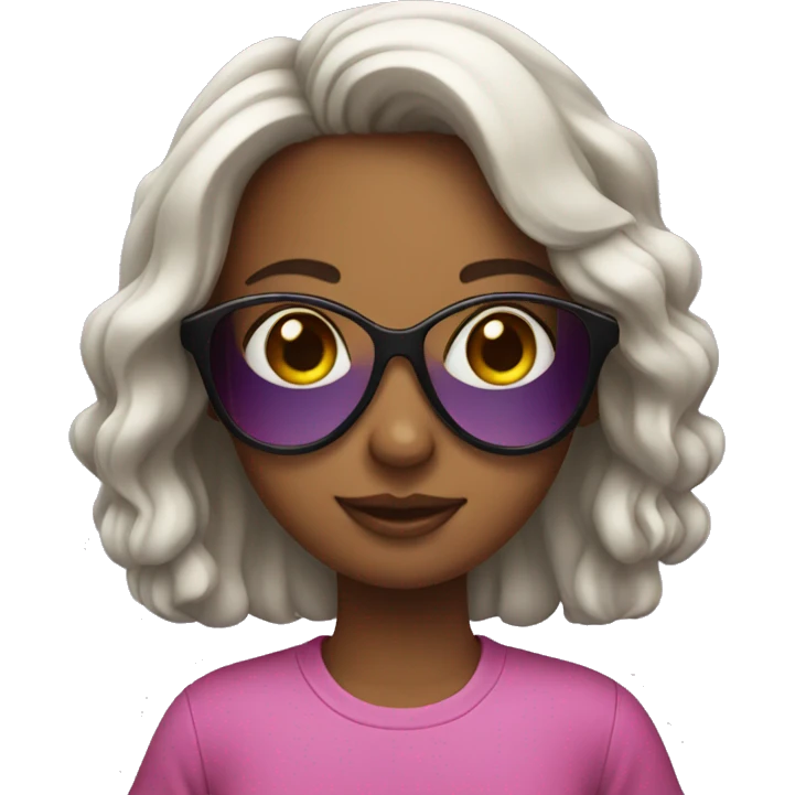 Girl with Heart sunglases emoji