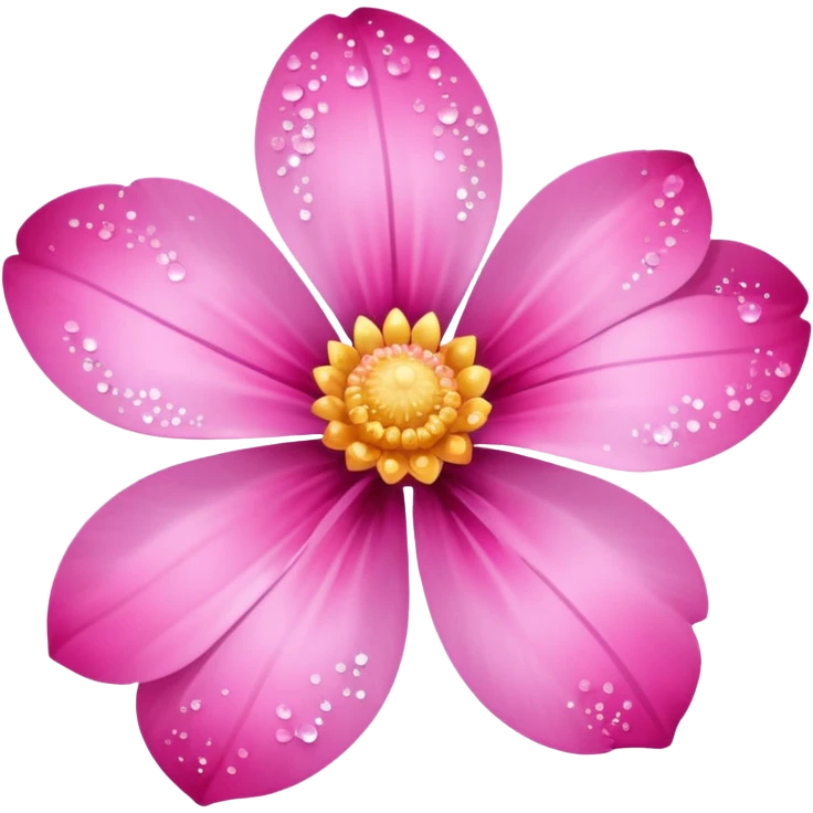 glitter pink flower emoji