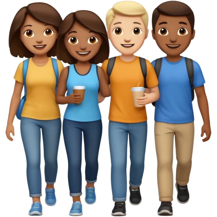 spazieren gehen mit freunden emoji