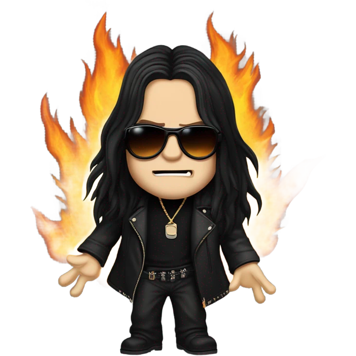Ozzy Osbourne on fire emoji