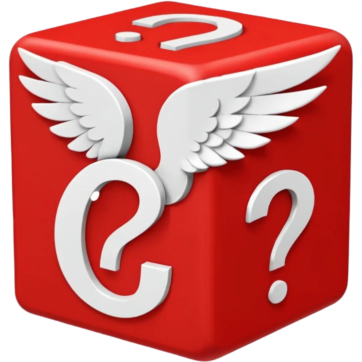 red being the block itself while the white parts are the question marks which are used in all of the lucky blocks, corners, and face. It has 2 white wings on each side like the other Lucky Blocks. It is doing  emoticon: the :3 face. emoji