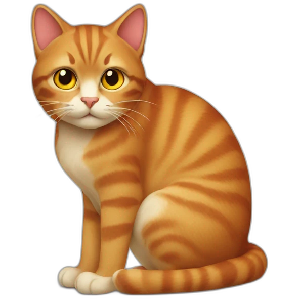 the cat is red emoji