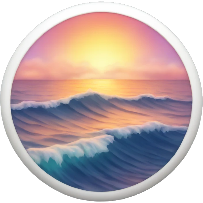 Ocean with sunset  emoji