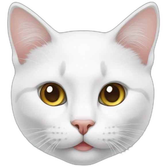 Cat White smook  emoji