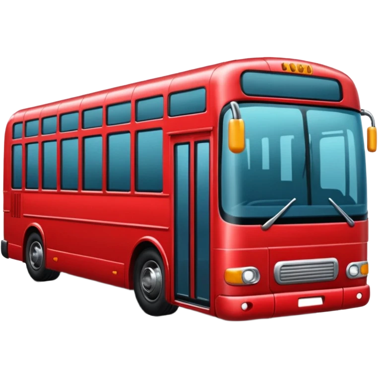 Bus image. View left Side. emoji