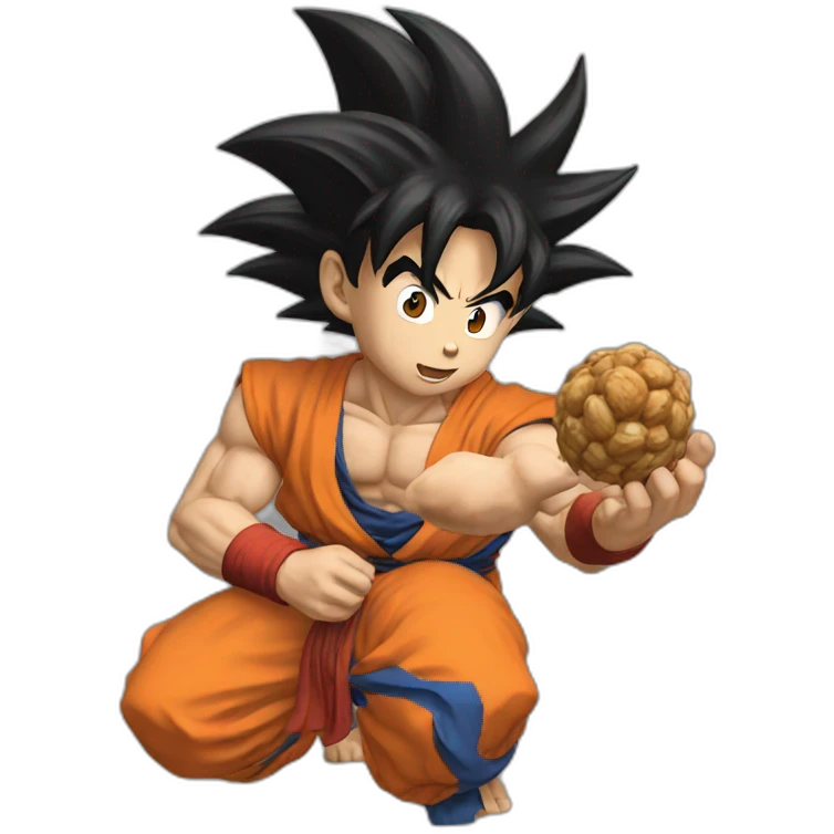 goku holding nuts emoji