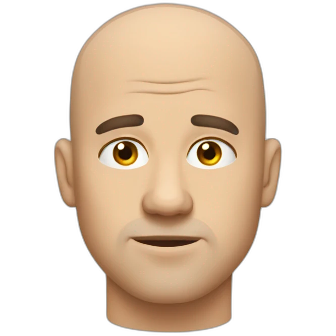 bald bored man emoji