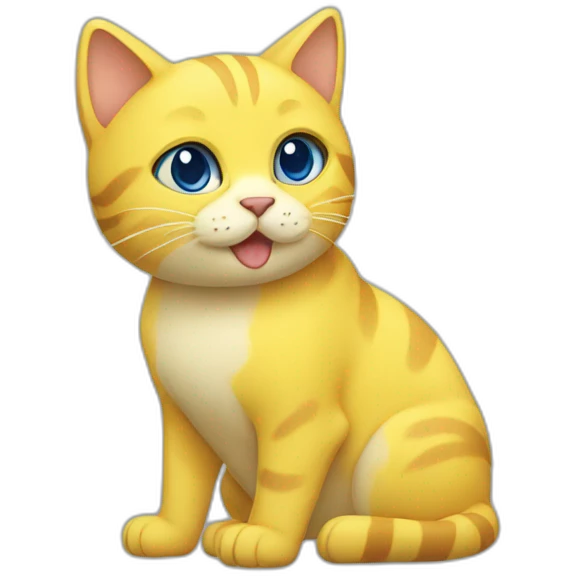 yellow blue cat emoji
