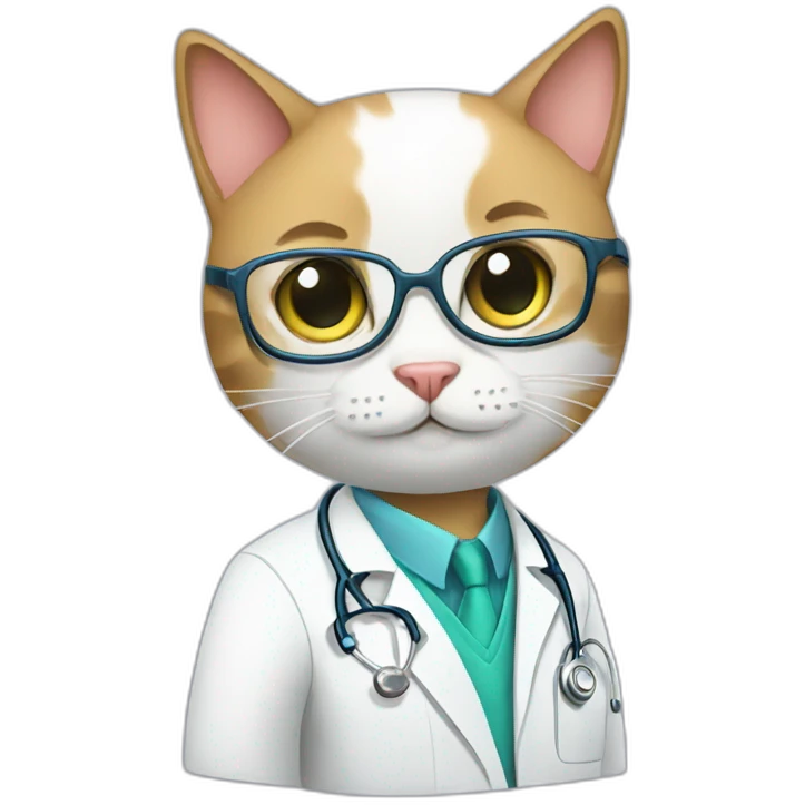 Doctor cat emoji