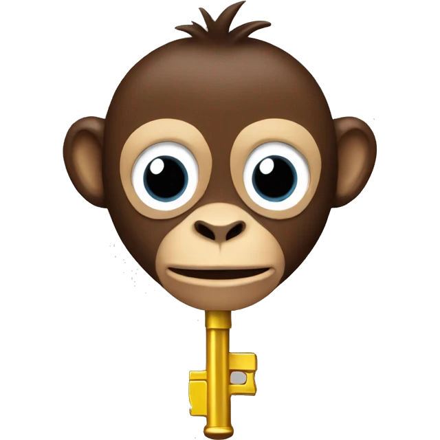 Monkey key emoji