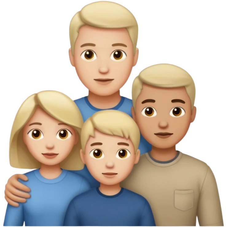 A family of a man, a woman and a boy  emoji