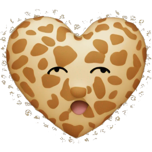 Heart in Leo print emoji