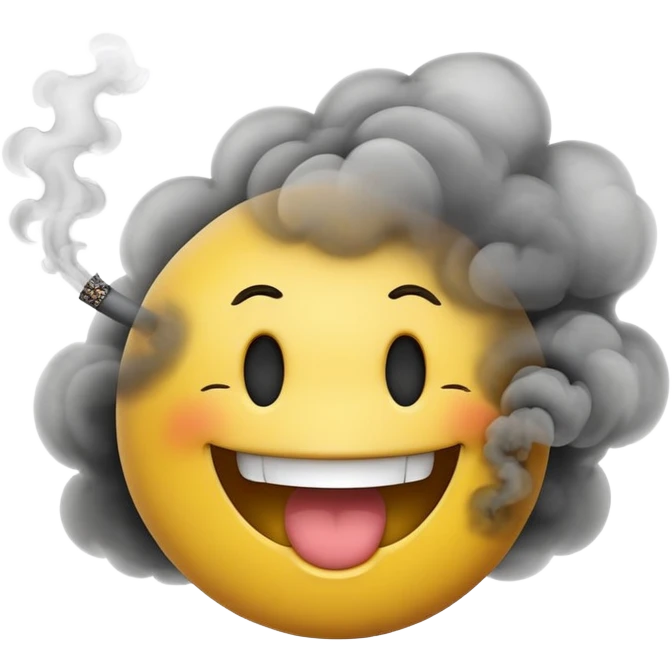 smiley with smoke out of mouth emoji