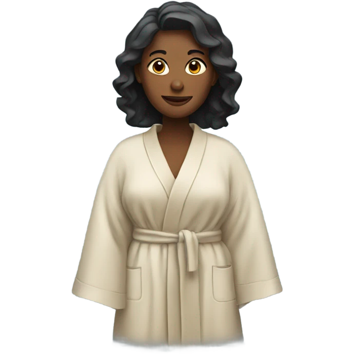Woman with robe emoji