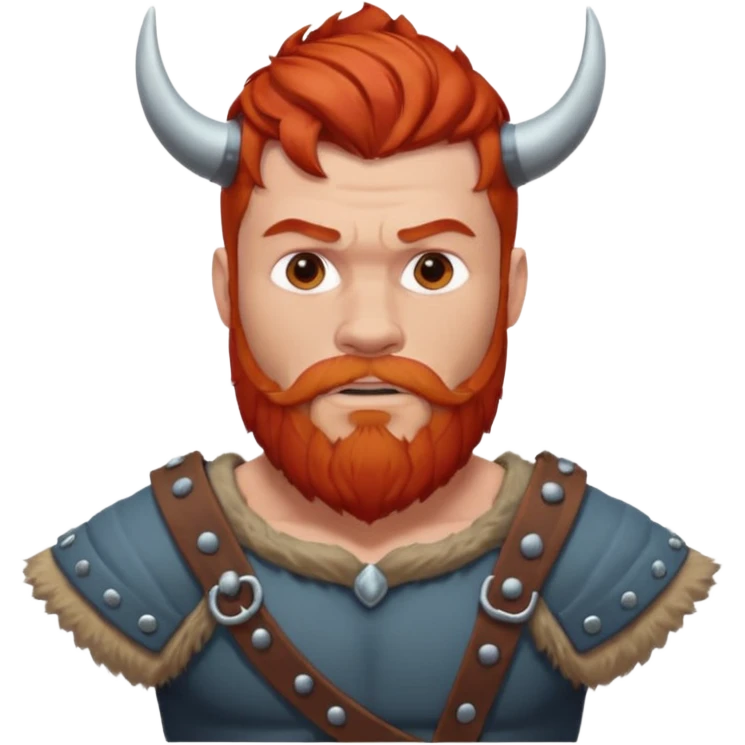Viking man red hair emoji
