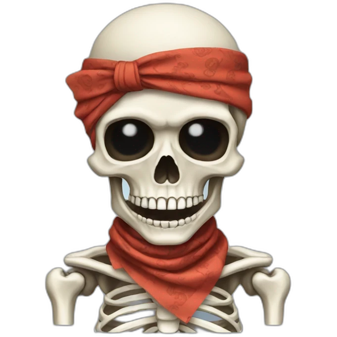 Skeleton with bandana emoji